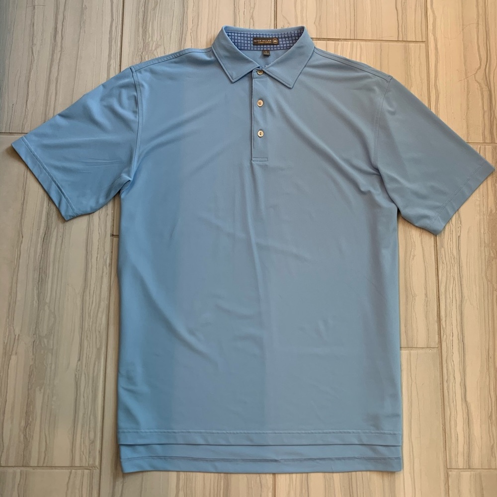 Baby Blue Peter Millar Summer Comfort Polo Shirt